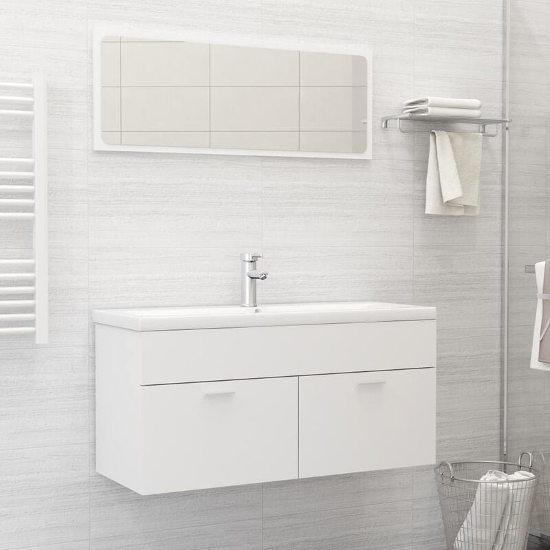 

Conjunto de muebles de baño aglomerado blanco