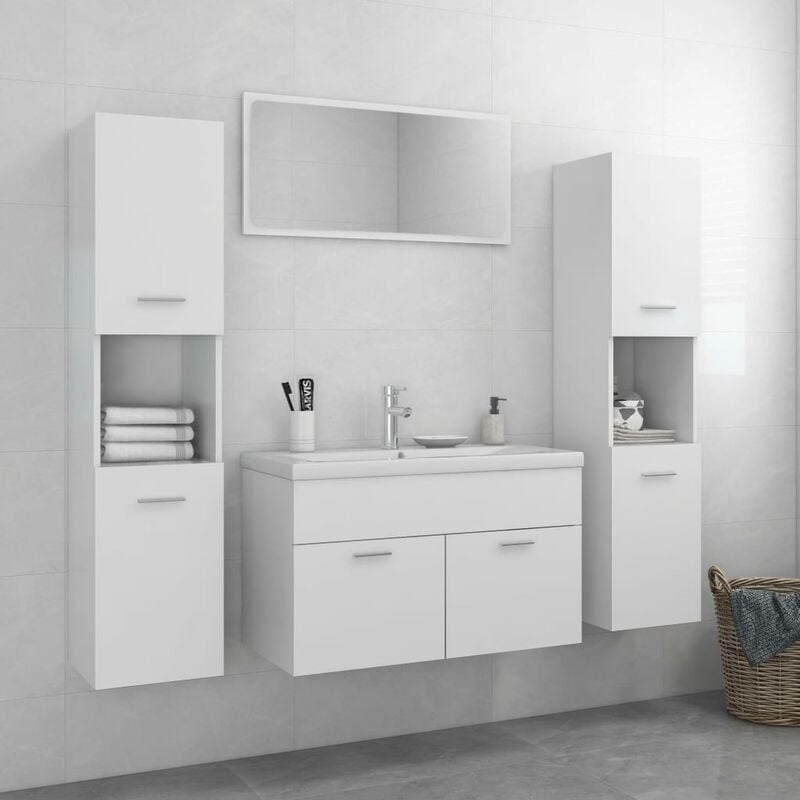 

Conjunto de muebles de baño aglomerado blanco