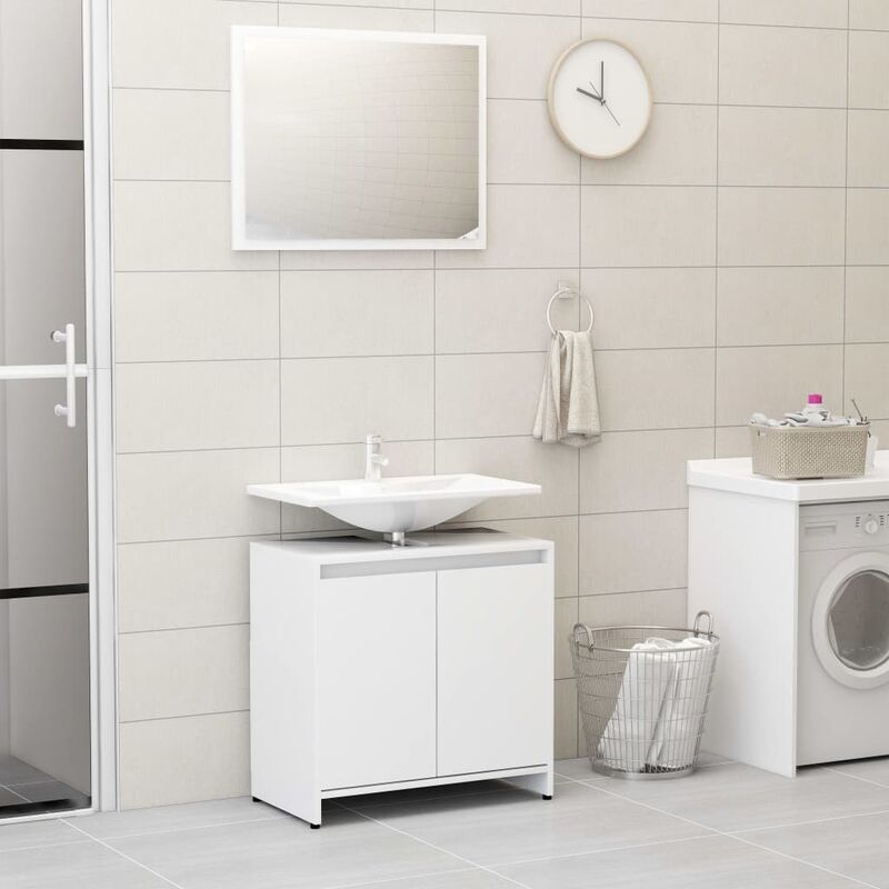 

Conjunto de muebles de baño aglomerado blanco