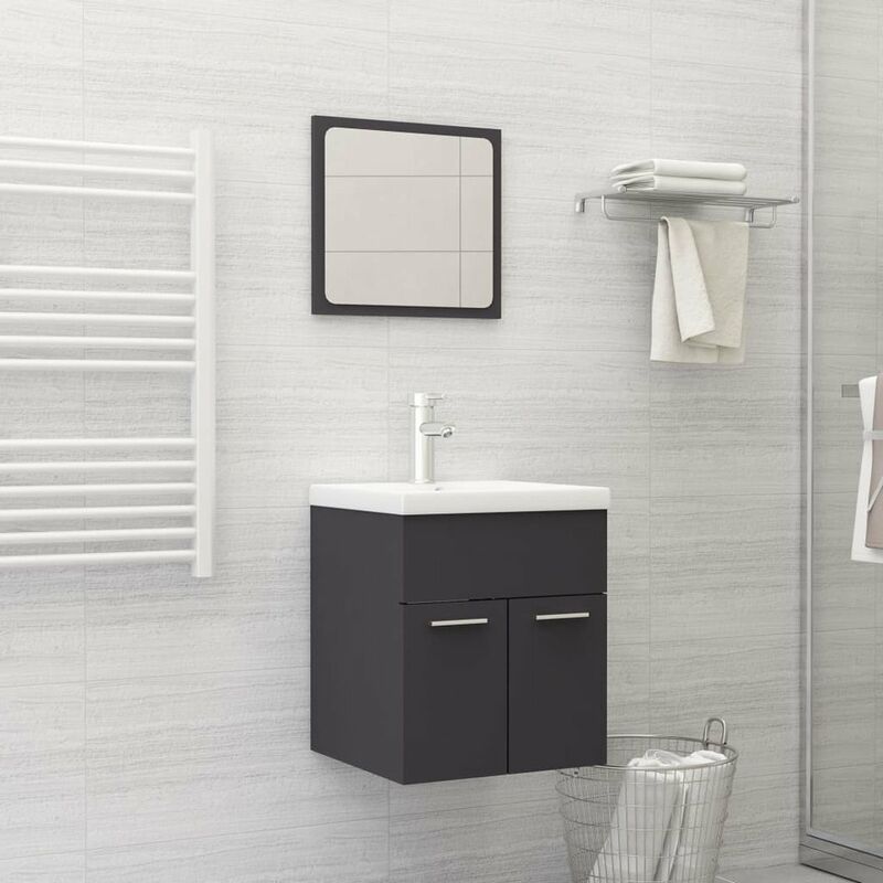 

Conjunto de muebles de bano aglomerado gris