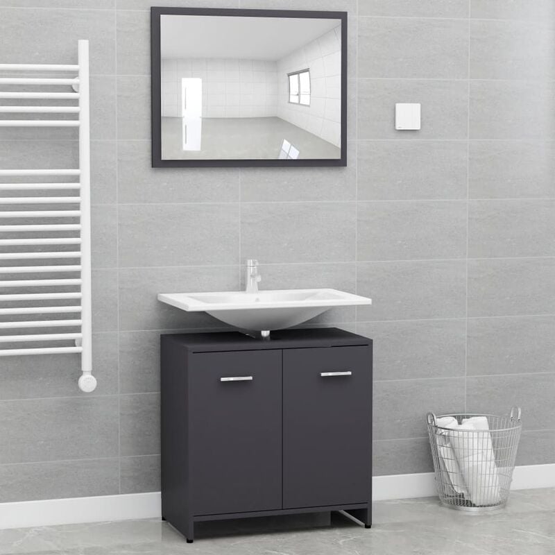 

Conjunto de muebles de baño aglomerado gris