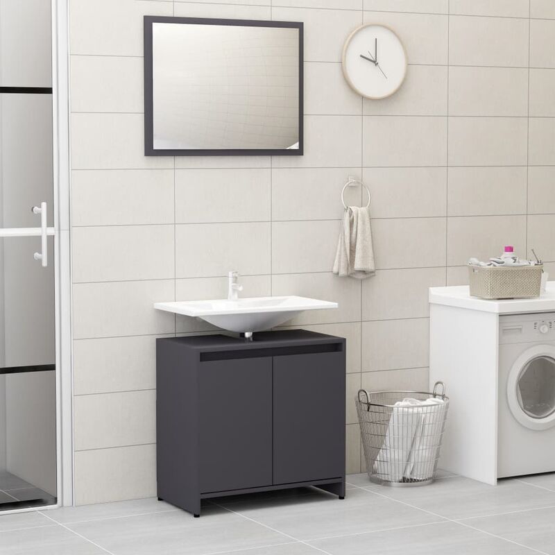 

Conjunto de muebles de baño aglomerado gris