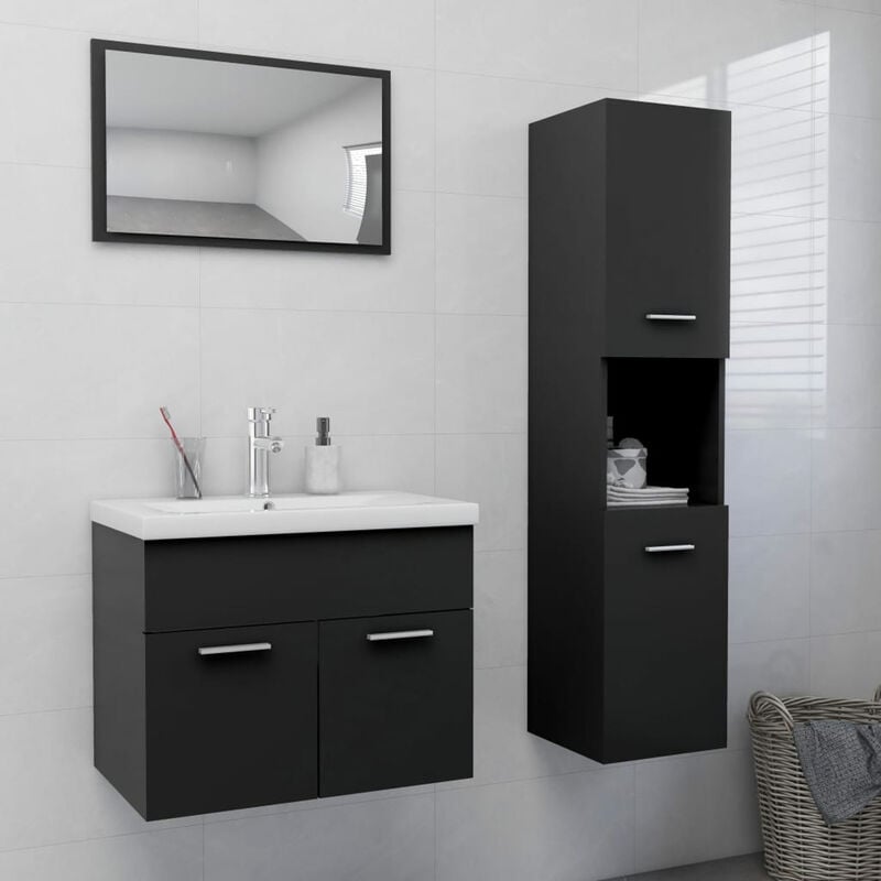 

Conjunto de muebles de bano aglomerado gris