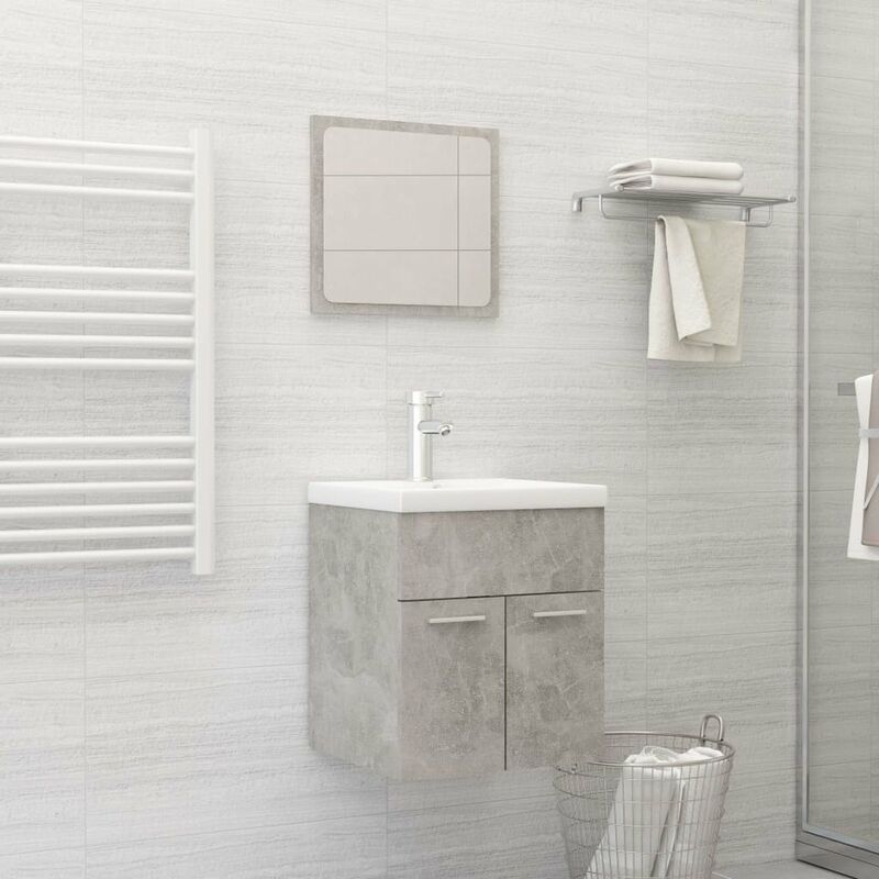 

Conjunto de muebles de bano aglomerado gris hormigon