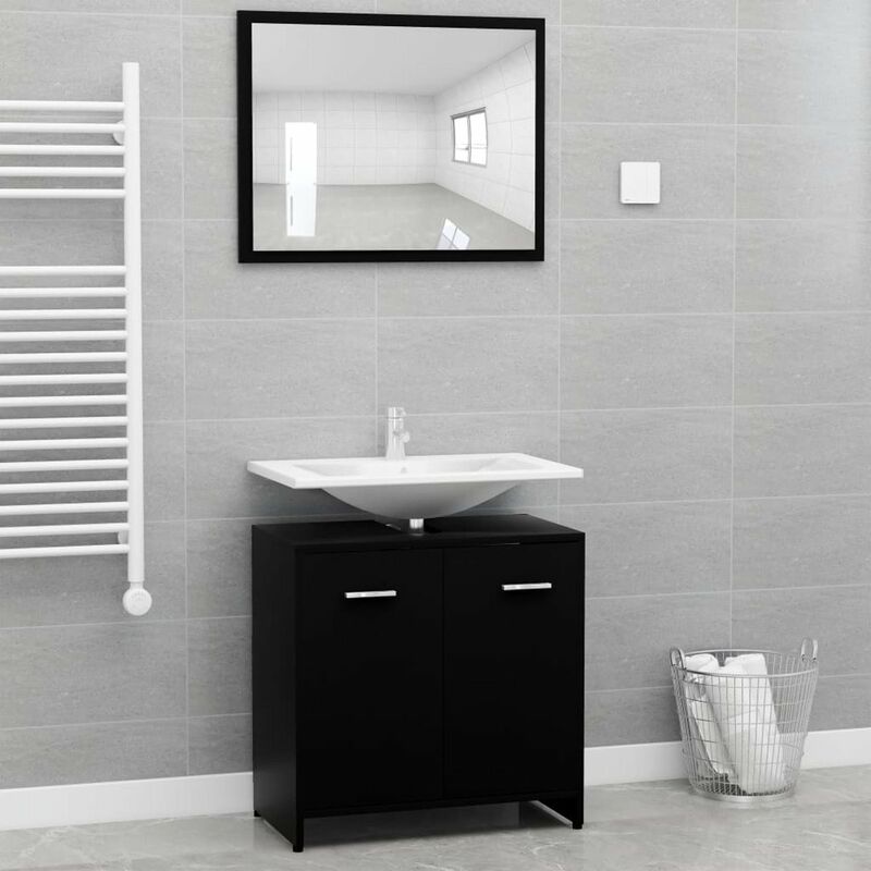 

Conjunto de muebles de bano aglomerado negro