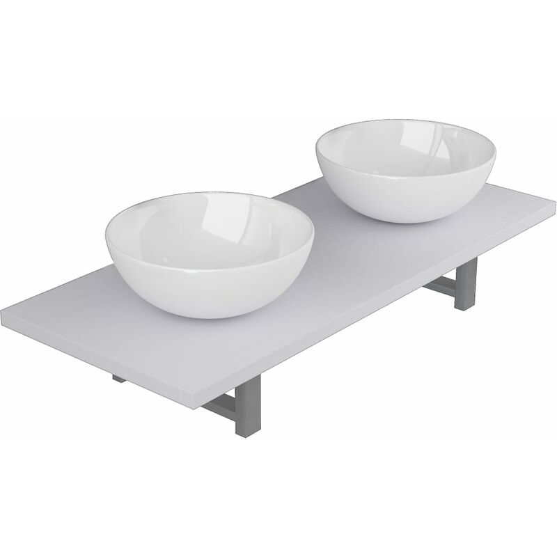 

Conjunto de muebles de bano de tres piezas ceramica blanco