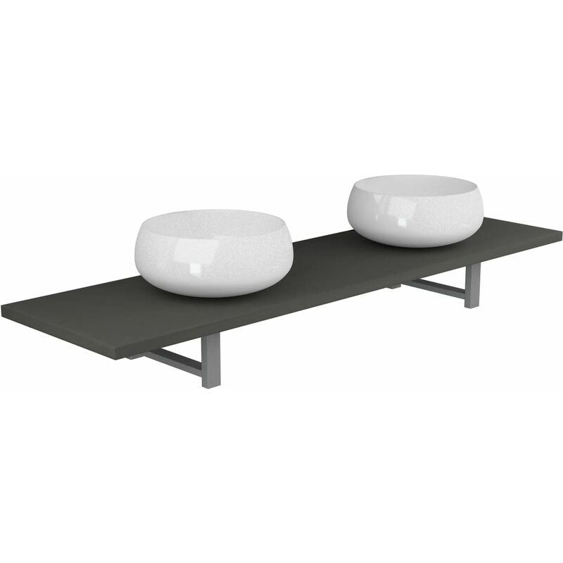 

Conjunto de muebles de bano de tres piezas ceramica gris