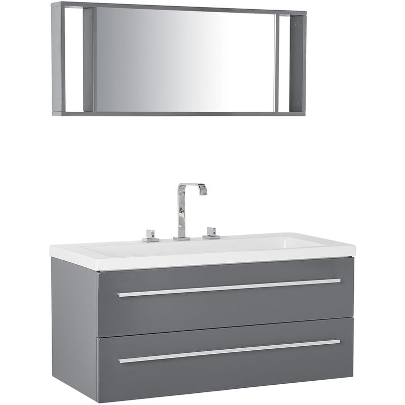 

Conjunto de muebles de baño gris ALMERIA