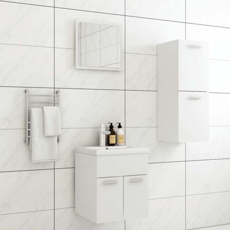 Conjunto de muebles de baño madera de ingeniería