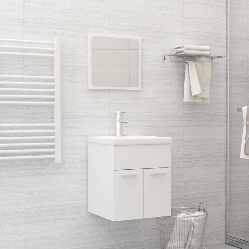 

Conjunto de muebles de baño aglomerado blanco - Blanco
