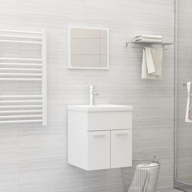 

Conjunto de muebles de baño aglomerado blanco - Blanco