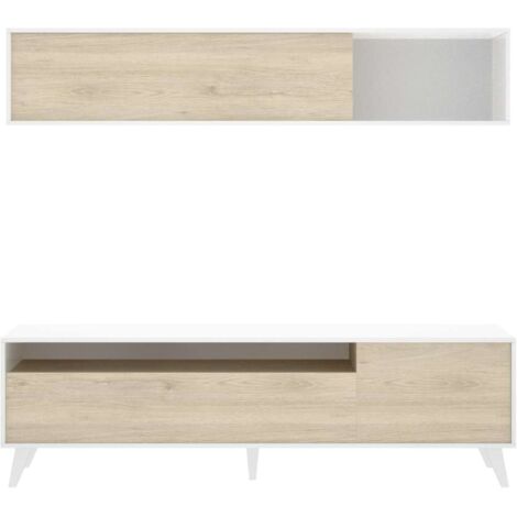 Conjunto de muebles de salón Canena en Blanco/ Natural.