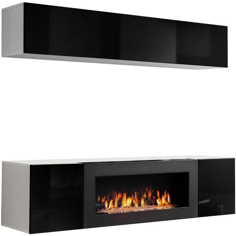 

Conjunto de muebles Krista 1C blanco y negro (1,6m)