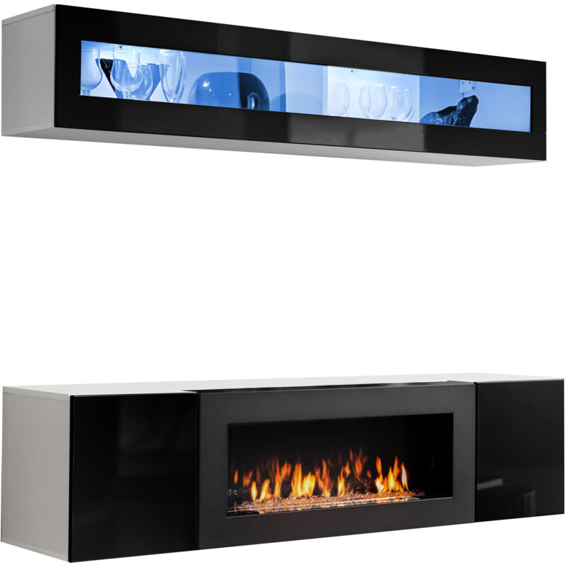

Conjunto de muebles Krista 2C blanco y negro (1,6m)