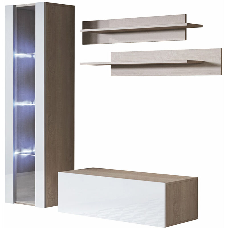 

Conjunto de muebles Luke 2E sonoma y blanco (1,6m)