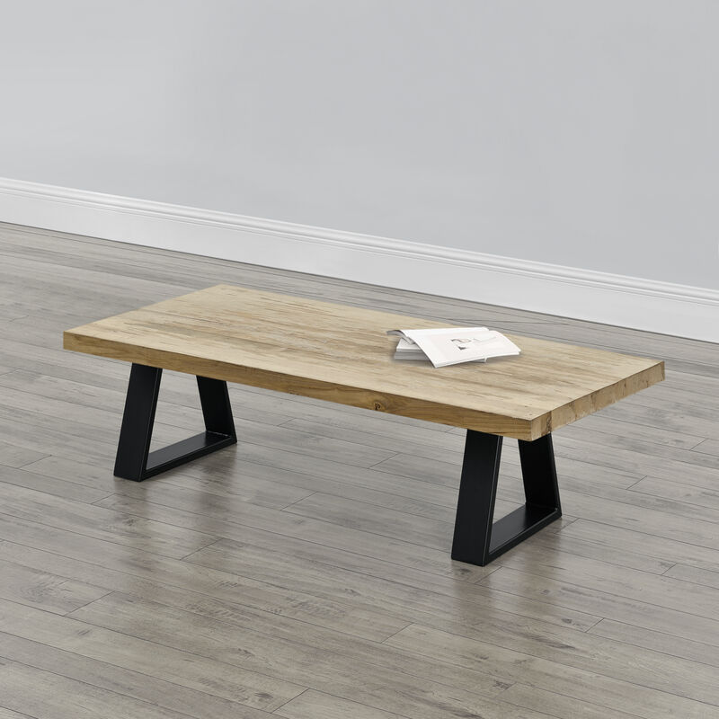 

[en.casa] - Conjunto de Patas de Mesa - Perfiles - Set de 2x Patas - 40 x 10 x 40 cm - Base de Muebles - Protectores Incluidas - Pies de Mesa - DIY