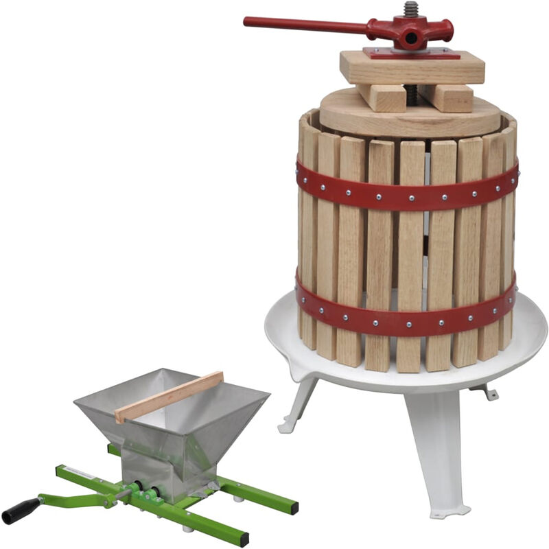 

Conjunto de prensa y trituradora de frutas y vinos 2 piezas