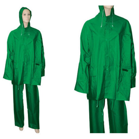 Conjunto de PVC Brixo amarillo talla XXL – chaqueta y pantalones resistentes