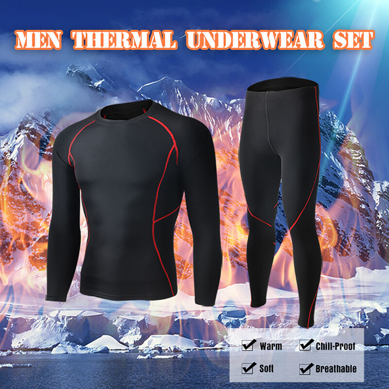 

Conjunto de ropa interior termica para hombre, sudadera larga, ajuste cenido al cuerpo, transpirable, para correr, esqui, deportes de invierno,