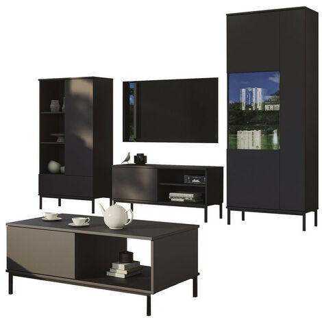 Conjunto de salón Lomsore 109, Negro