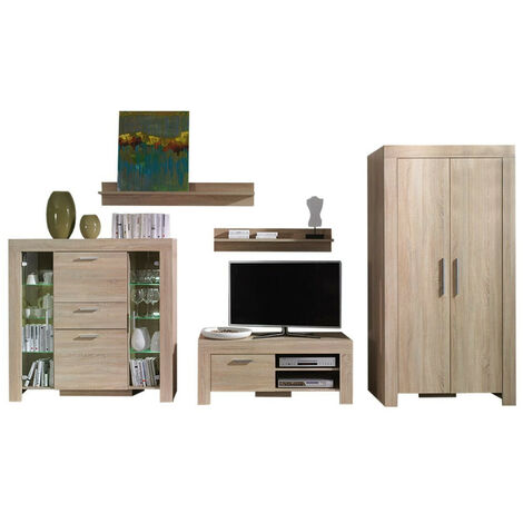 Conjunto de salón Melfeli 127, Roble Sonoma