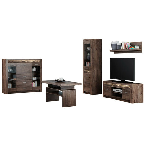 Conjunto de salón Stanton C122, Arte blanco, Con equipo adicional, Con mesa de tv, Individual parts, With Tv table, With additional equipment, Partes individuales, LPB, Aglomerado laminado, LED: Si, Y - Arte blanco