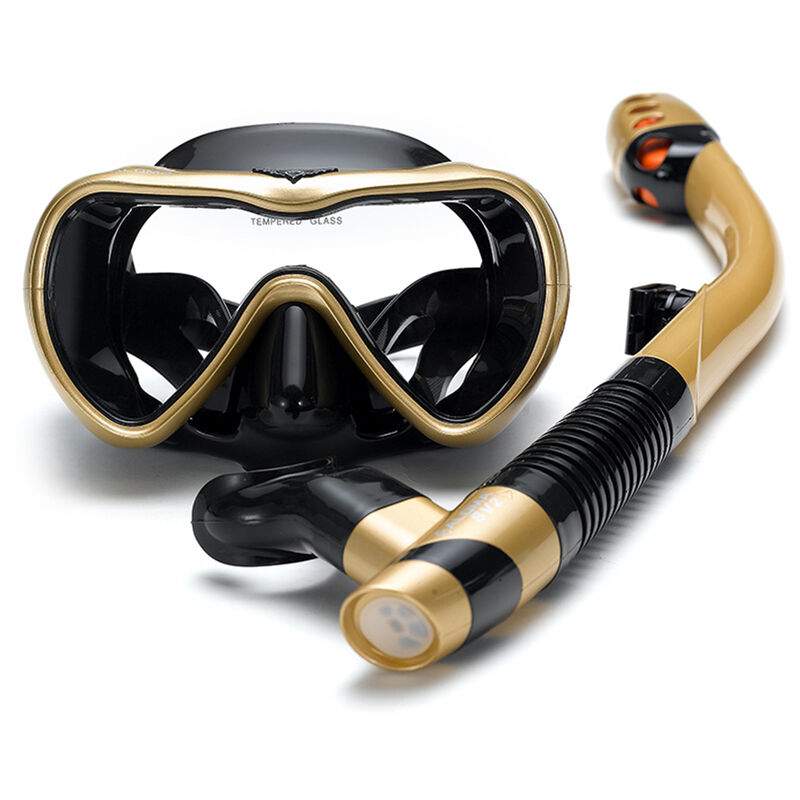 

Conjunto de snorkel con mascara de dos piezas dorado