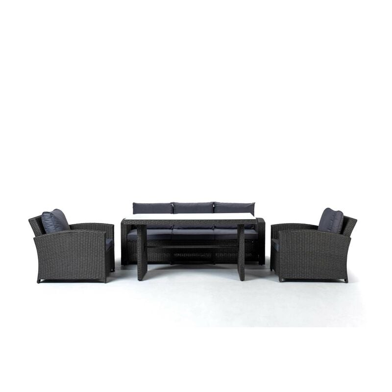 

Kiefergarden - Conjunto de sofá con mesa alta New York Gris