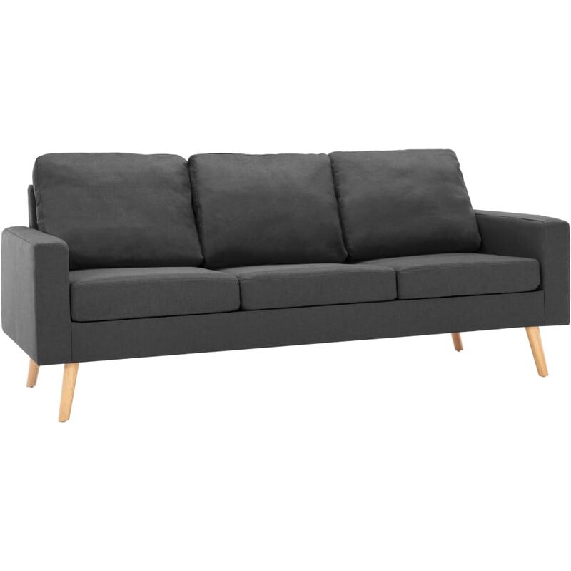 

vidaXL Sofá de Tela de 3 Plazas Gris Oscuro - Gris