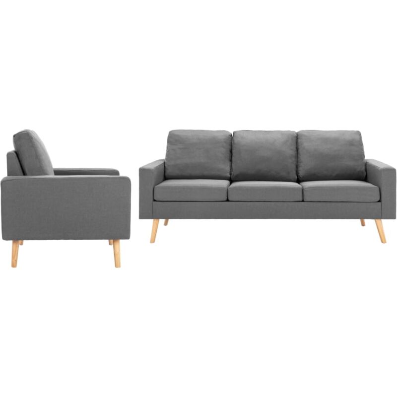 

Sofá de Tela de 1 Pieza 3 Piezas Modelo 1 Gris Claro - Gris - Vidaxl