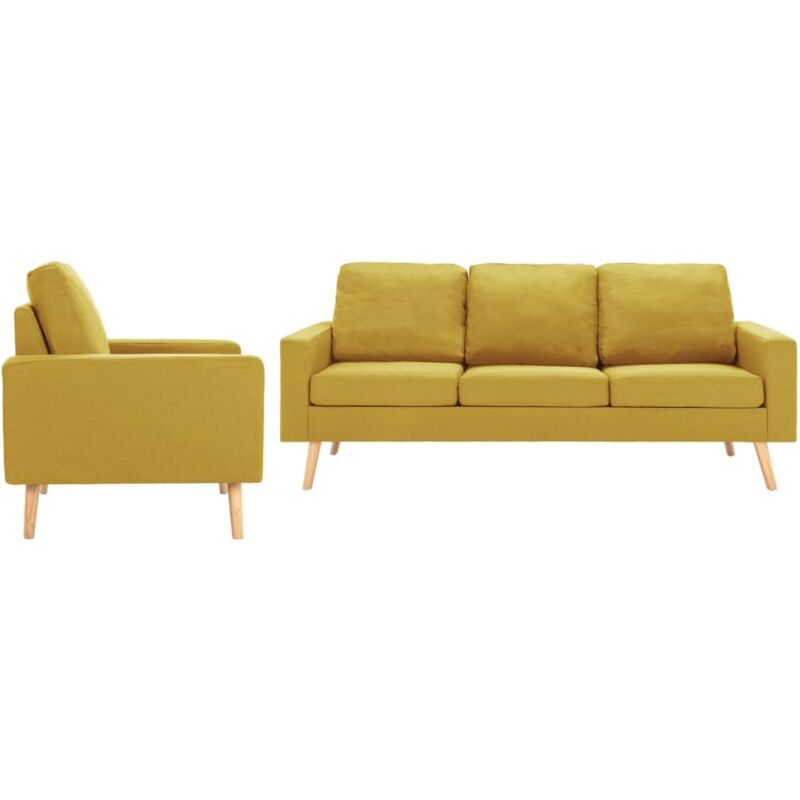 

Sofá de Tela de 1 Pieza 3 Piezas Modelo 1 Amarillo - Amarillo - Vidaxl