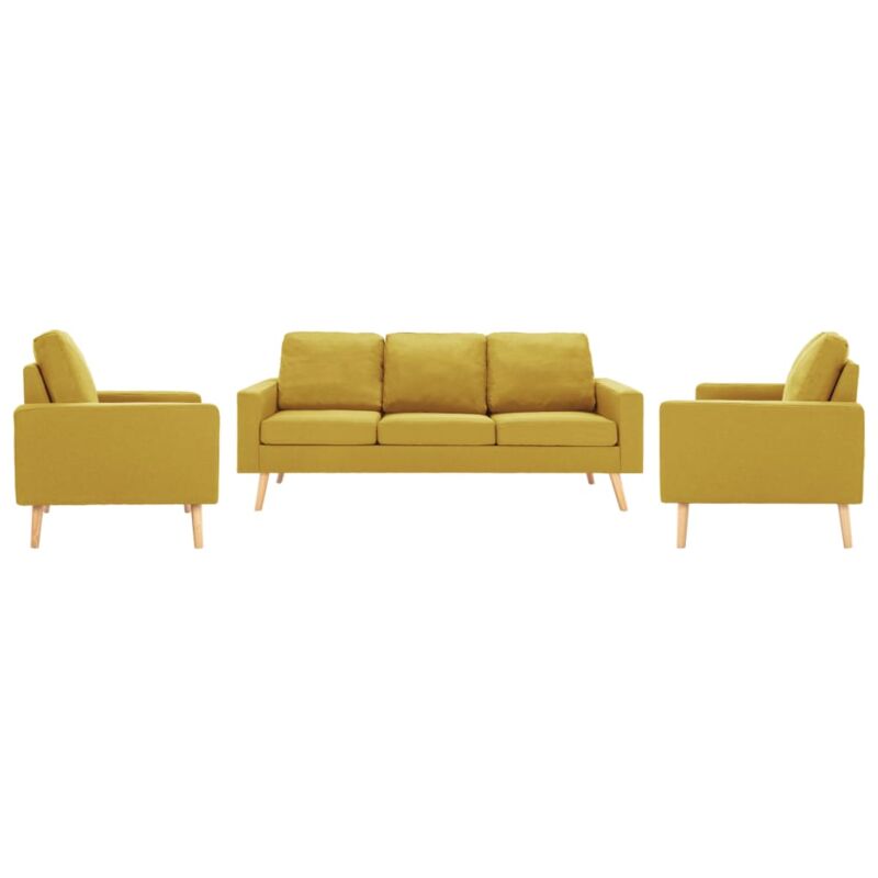

vidaXL Sofá de Tela de 1 Pieza 2 Piezas 3 Piezas Amarillo - Amarillo