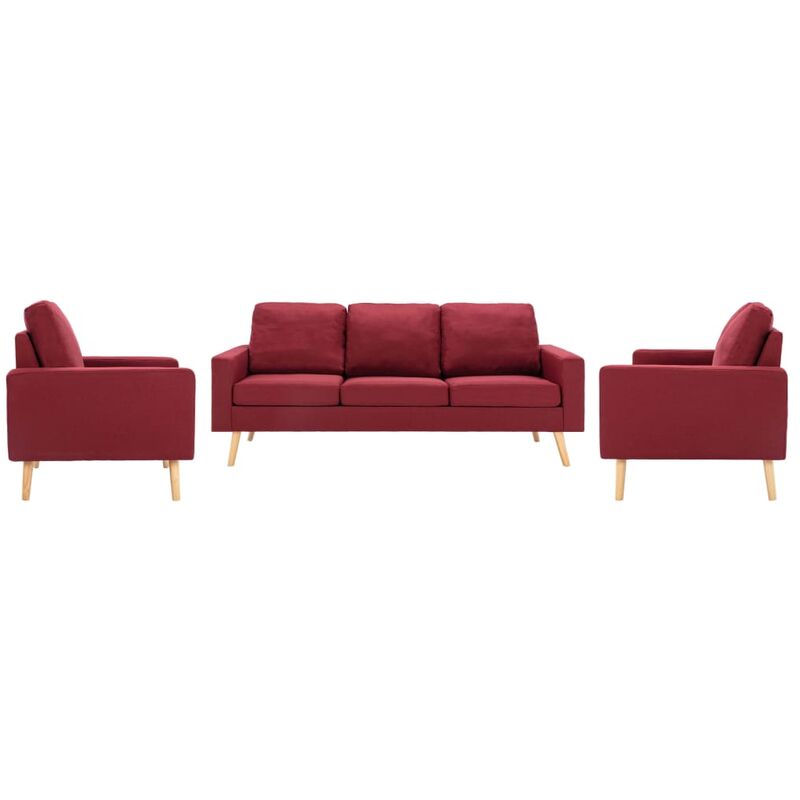 

Sofá de Tela de 1 Pieza 2 Piezas 3 Piezas Rojo Vino Tinto - Rojo - Vidaxl