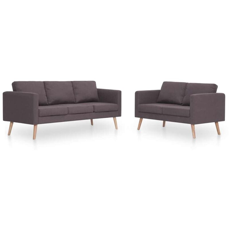 

Conjunto de Sofás 2 Piezas Tela Gris Taupe - Gris Topo - Vidaxl