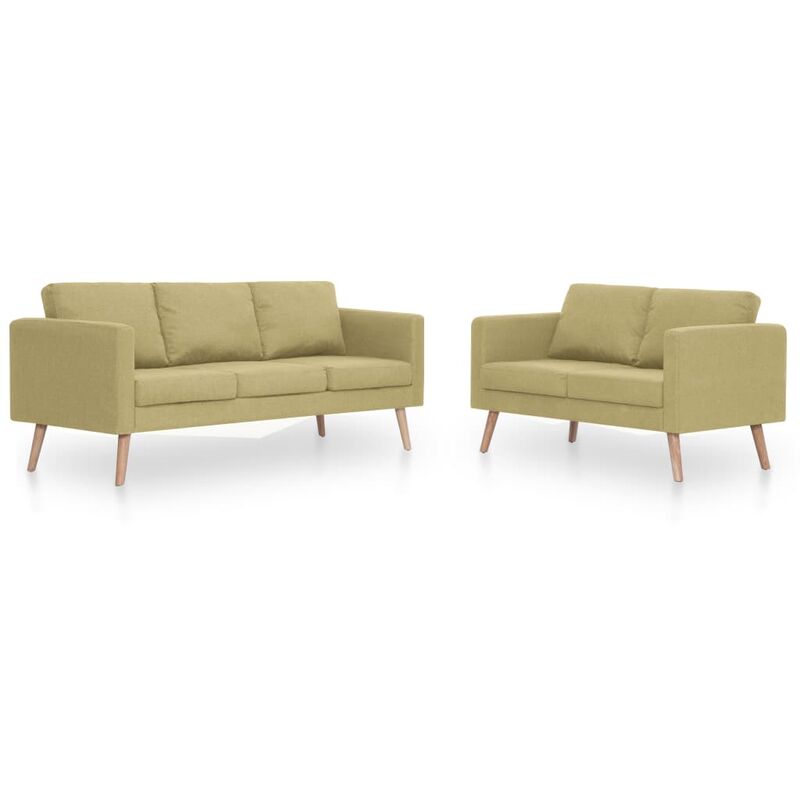 

Conjunto de Sofás 2 Piezas Tela Verde - Verde - Vidaxl