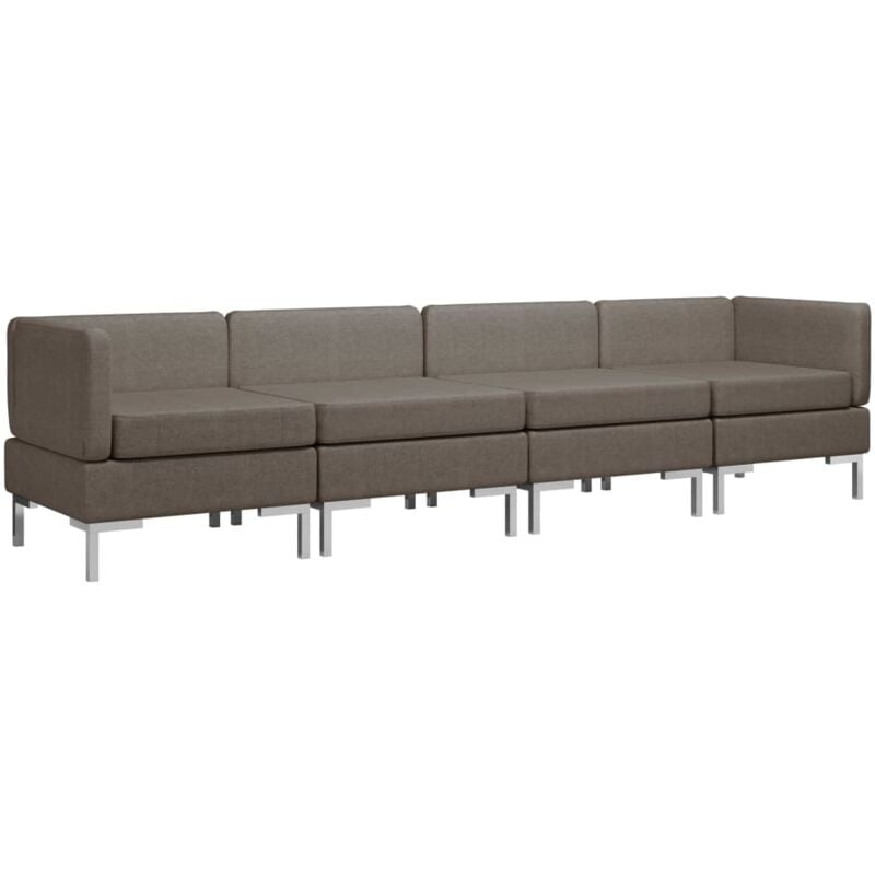 

Conjunto de Sofás de 4 Piezas de Tela Gris Taupe - Gris Topo - Vidaxl
