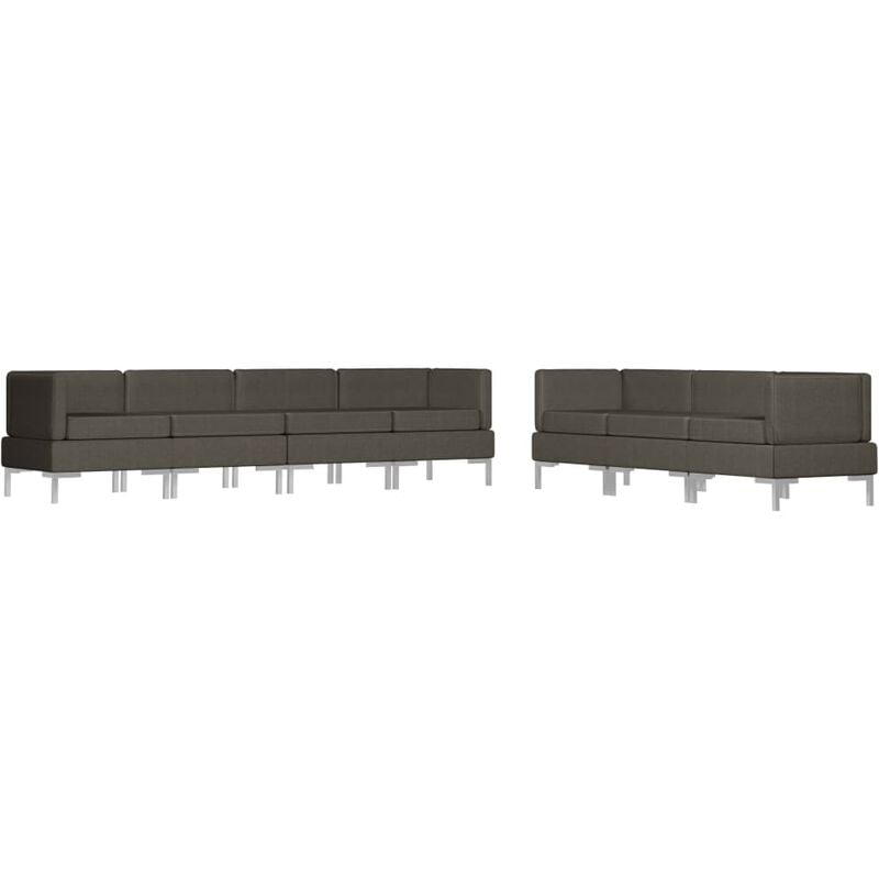 

Mobirelax - vidaXL Conjunto de Sofás de 7 Piezas de Tela Gris Taupe - Gris Topo