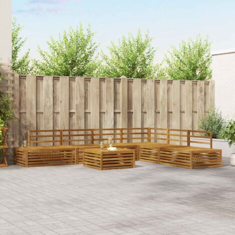 Conjunto de sofás de exterior 7 Pieza Natural