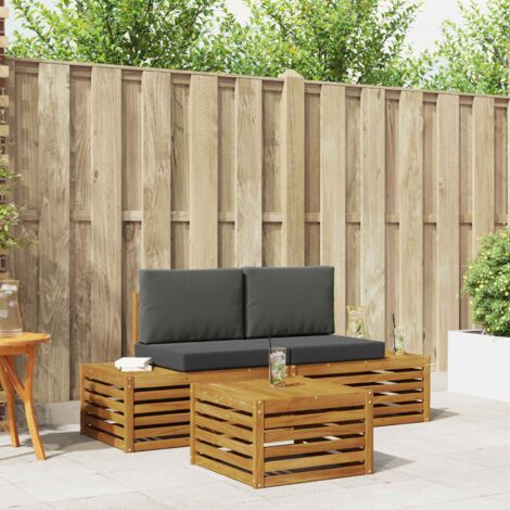 Conjunto de sofás de exterior con cojín Natural y Antracita