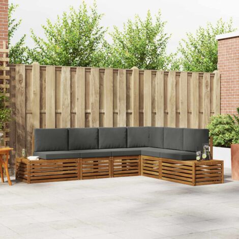 Conjunto de sofás de exterior con cojín Natural y Antracita