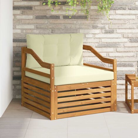 Conjunto de sofás de exterior Madera de Acacia Sólida Natural