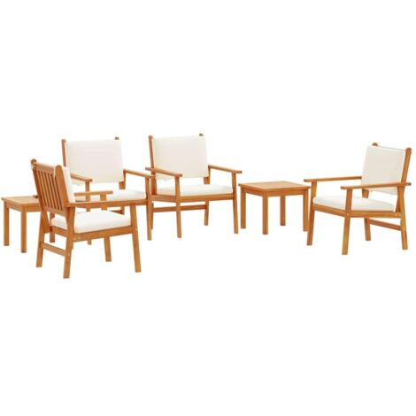 Conjunto de sofás de jardín 6 pcs Marrón vidaXL