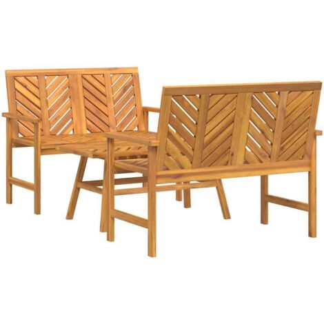 Conjunto de Sofás de Jardín Marrón Madera maciza de Acacia vidaXL