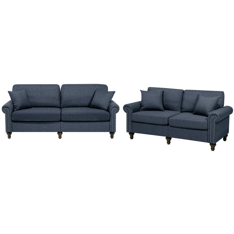 

Conjunto de sofás tapizados gris oscuro OTRA