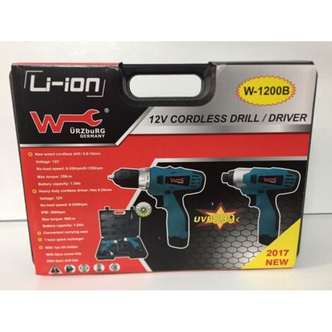 CONJUNTO DE TALADROS DE IMPACTO INALÁMBRICOS - 12V