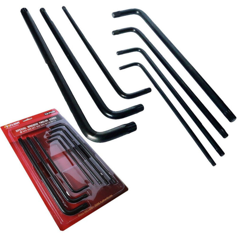 Trade Shop - Set Chiavi Xzn Millerighe A L Chiave Spline Extra Lunghe M5 M6 M7 M8 M9 M10 M12 -