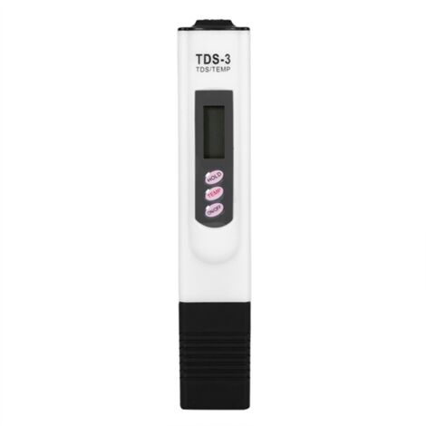 Conjunto de termómetro y medidor de calidad del agua TDS 2 en 1, medidor de TDS portátil con pantalla LCD, rango de medición de 0 a 9990 ppm, medidor digital de TDS para agua potable, acuarios y pisci
