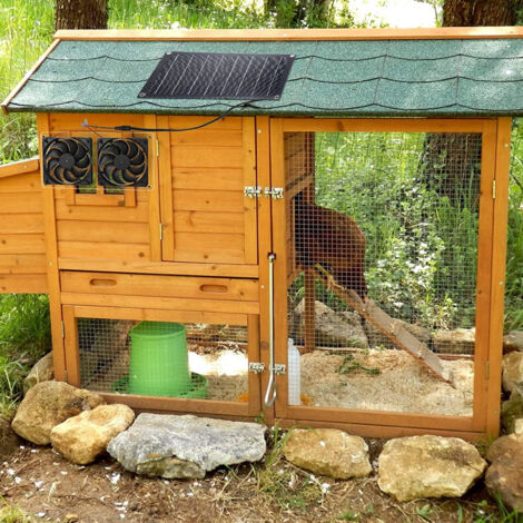 Conjunto de ventilador solar doble de 12 V y 3 W con panel monocristalino de 10 W para ventilación de invernaderos, camping y vehículos.