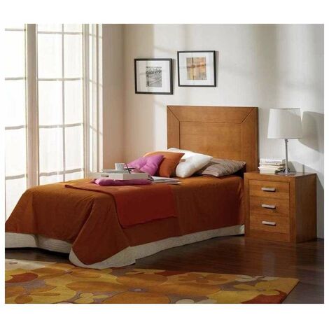 Conjunto dormitorio juvenil madera maciza en acabado madera natural