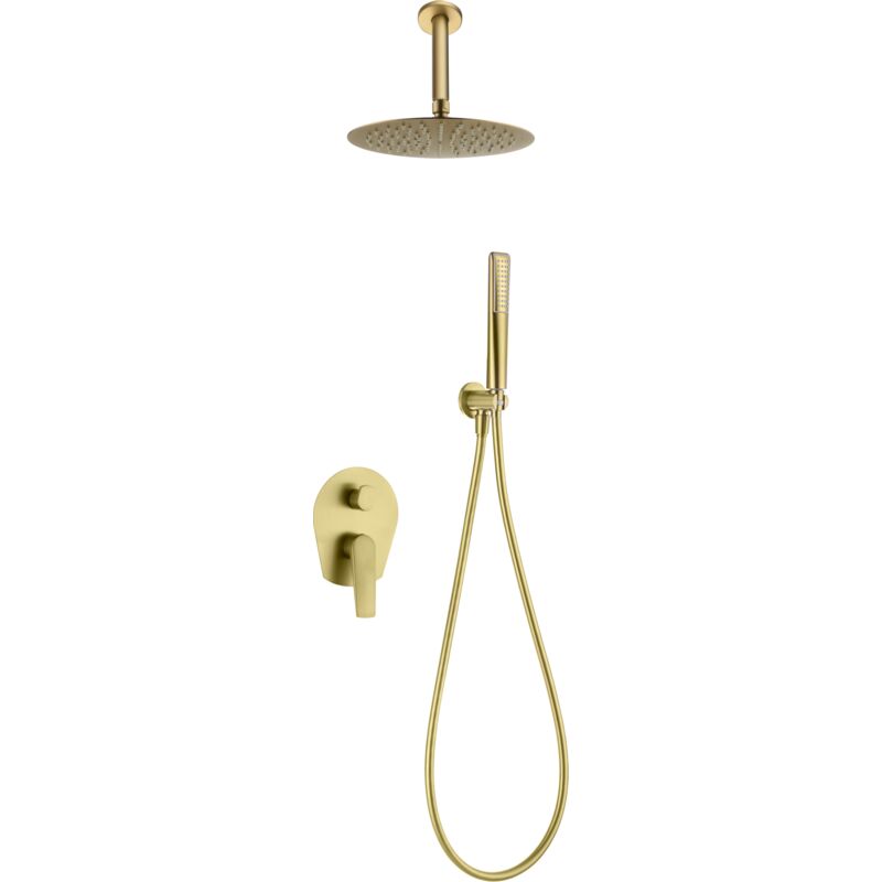 Imex - GPP057/OC paros Conjunto Ducha Monomando Empotrado Paros Oro Cepil - ref: GPP057/OC
